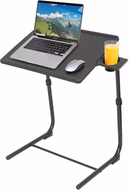 Harbour Housewares Height Adjustable Folding Laptop Table in Black – 1