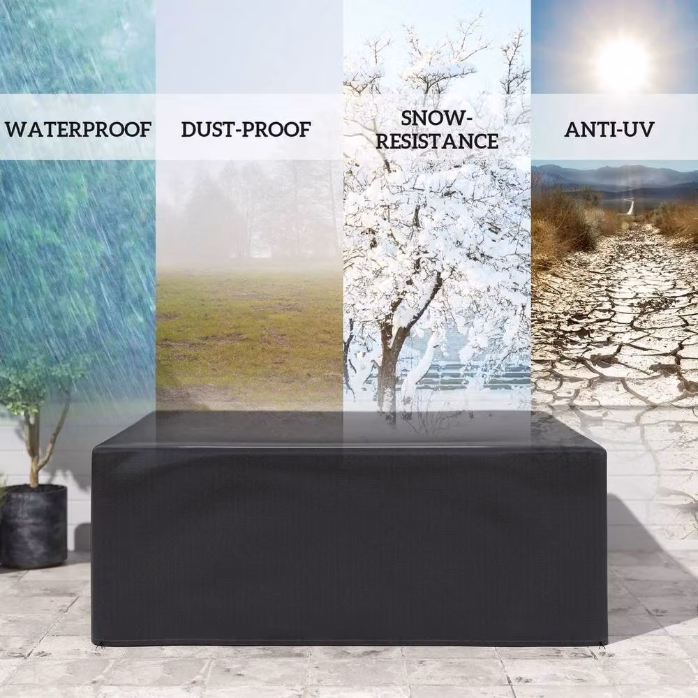 EONLION Black Outdoor Garden Furniture Cover W/D/H: 235 x 190 x 90 cm – 4