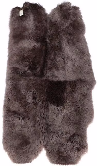 Fenland England Quad Australian Sheepskin Rug in Mink Brown, W/D/H: 180 x 110 x 1 cm