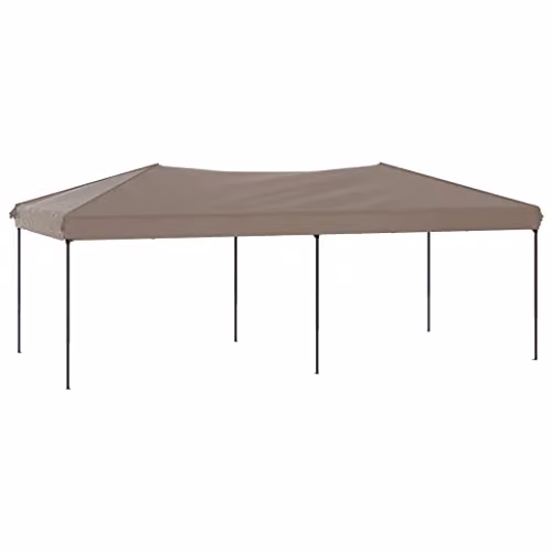 vidaXL Folding Party Tent in Beige, W: 6 m, D: 3 m, H: 2.45 m