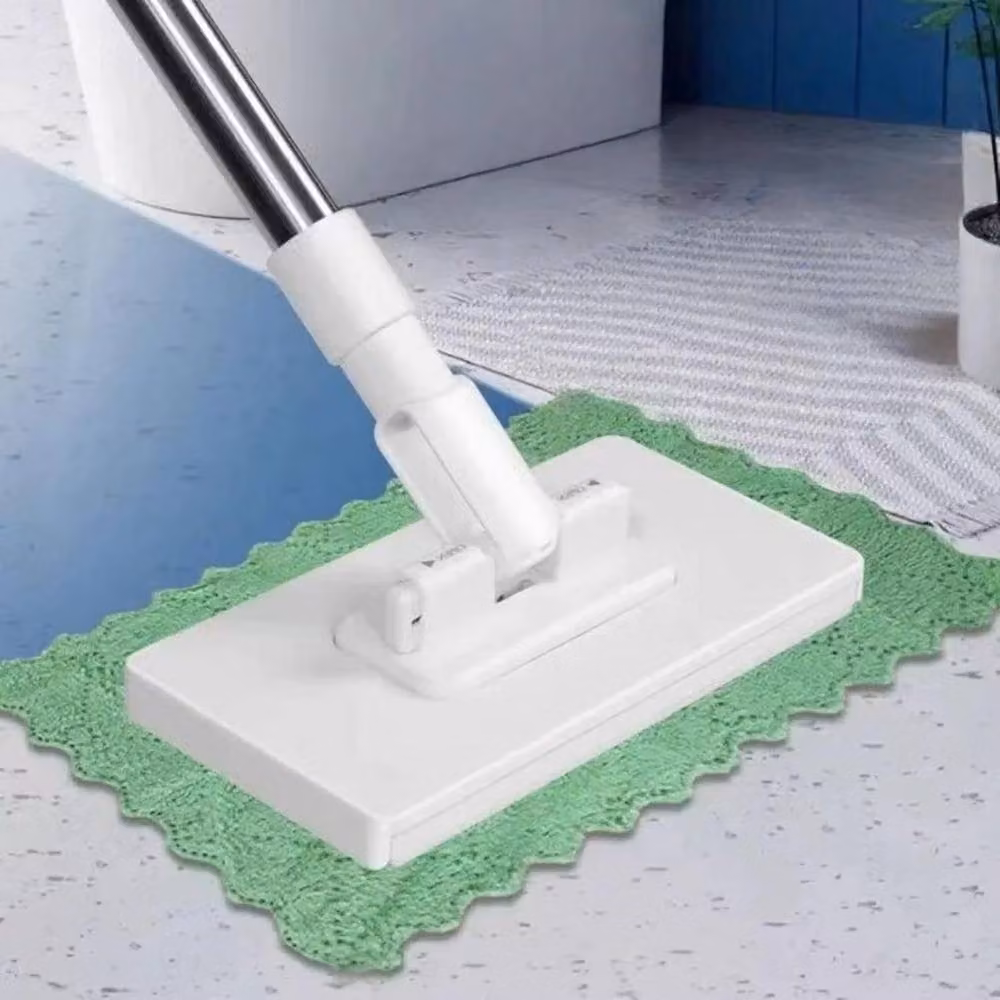 VOGREX Magic Snap Grip Dust Mop with 10 Reusable White Microfibre Cleaning Cloths – 2