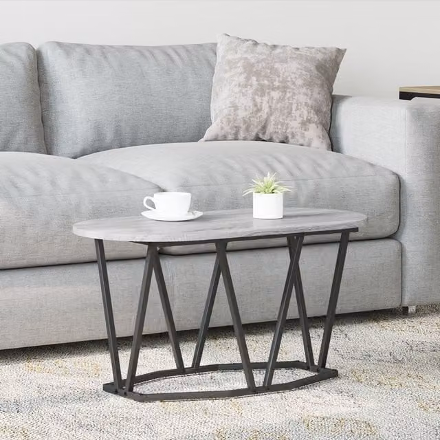 Berkfield Home Sonoma Coffee Table in Grey, W/D/H: 80 x 40 x 40.5 cm – 1