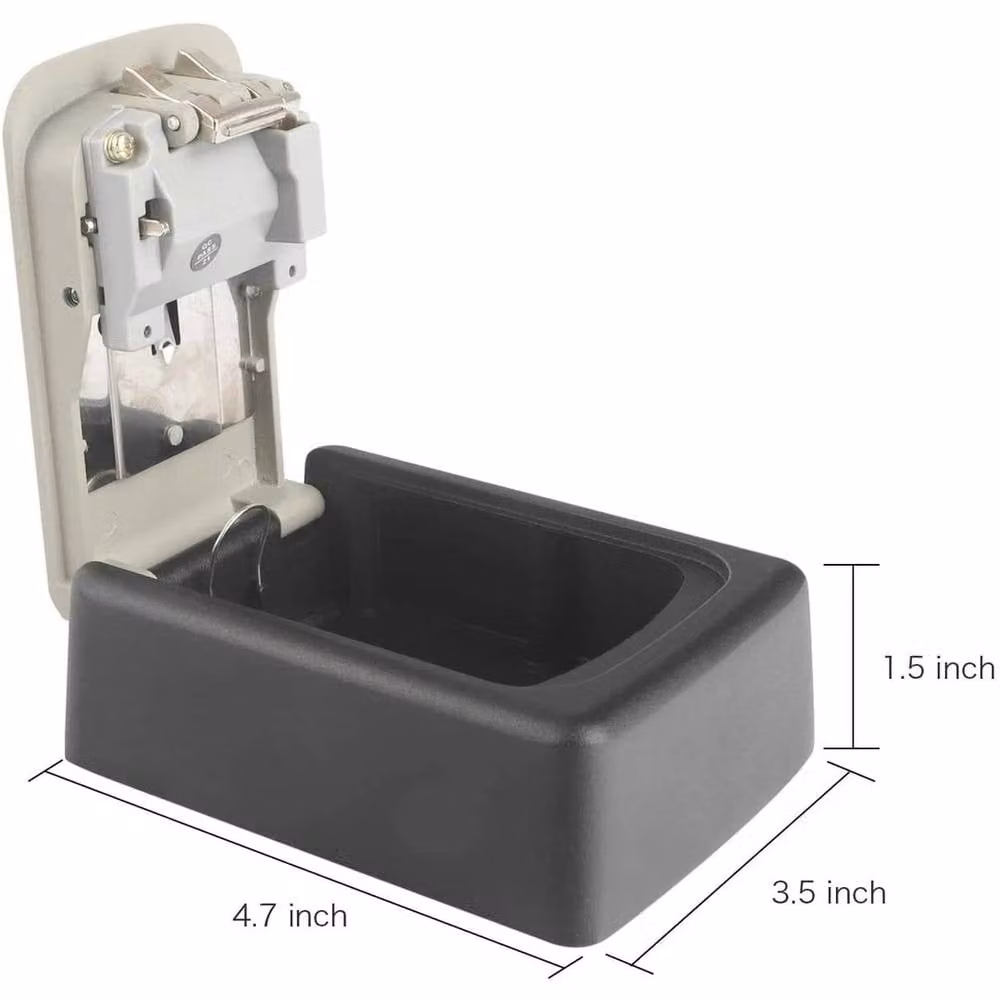 Kelvenix 4-Digit Combination Wall Mounted Key Safe Box in Grey – 2