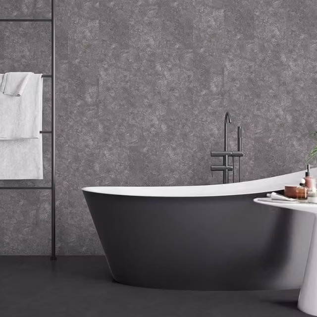 Guardian Grey Concrete Look Internal Wall Panels, Pack of 4, W: 25 cm, H: 260 cm, D: 0.75 cm