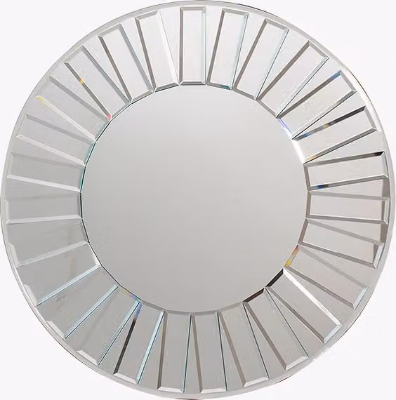 Perch & Parrow Klee Round Silver Wall Mirror