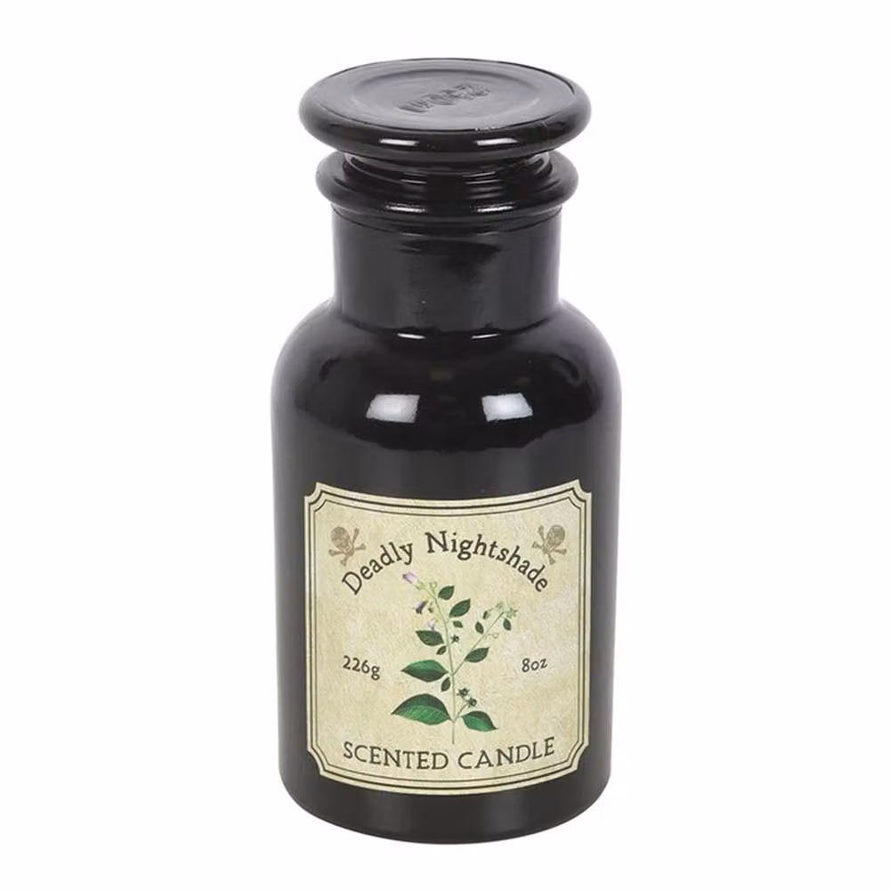 Uniqueful Deadly Nightshade Black Floral Pillar Votive Candle, 200g – 3