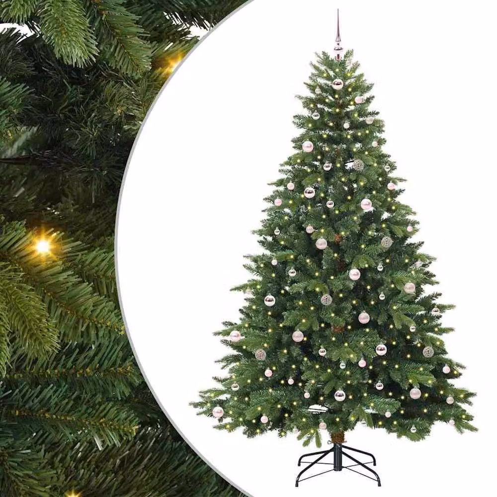 Berkfield Home Artificial Green Christmas Tree with 300 LEDs, Height: 240 cm – 2