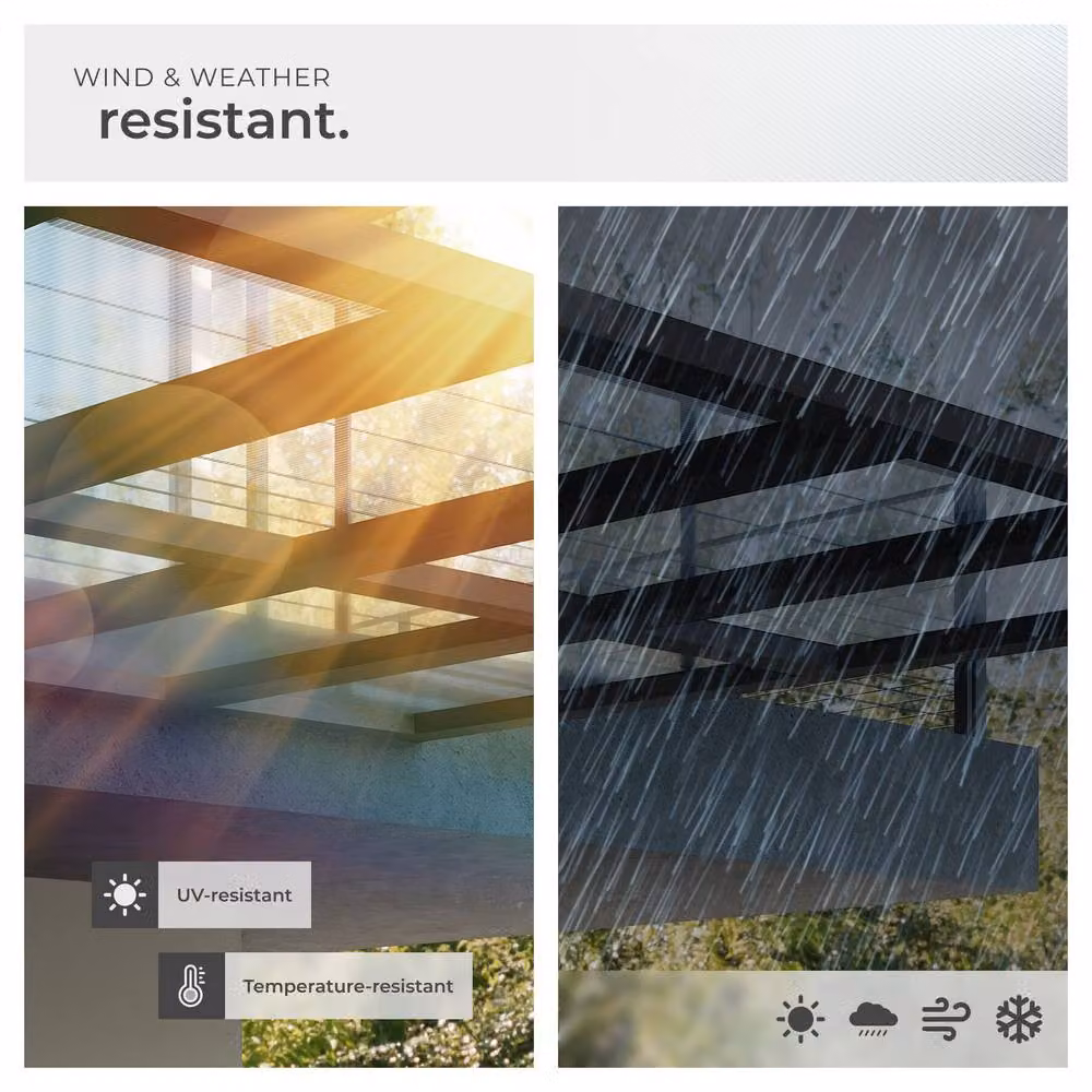 tectake Set of 10 Transparent Polycarbonate Sheets, W: 121 cm, D: 60.5 cm, Thickness: 0.4 cm – 4