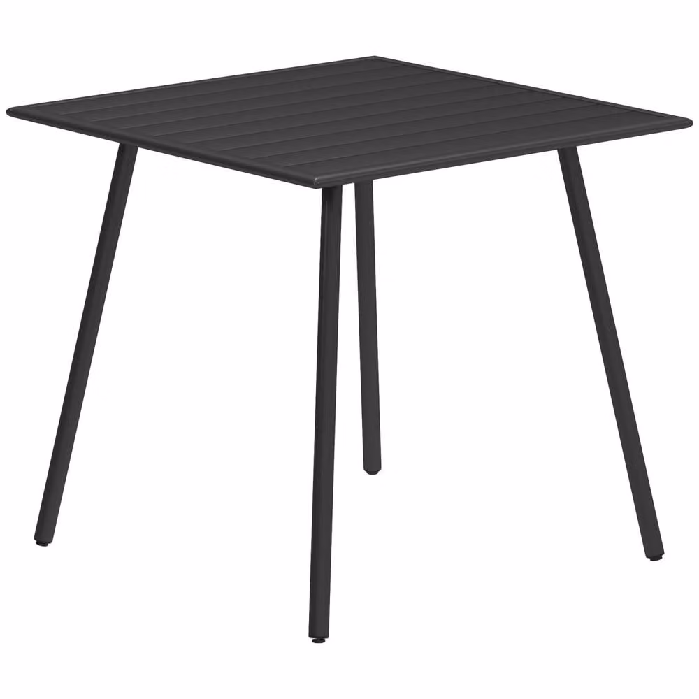 Wyld Haus Nanodor Square Black Outdoor Dining Table with Powder Coated Steel Top, W/D/H: 80 x 80 x 74 cm – 2