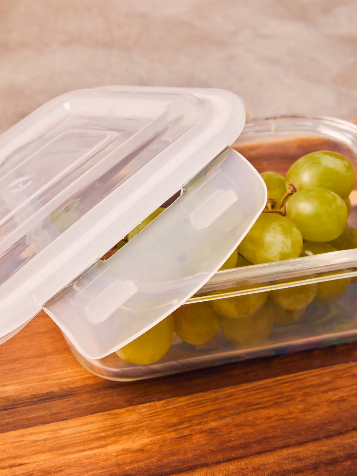 Orsina Airtight and Leakproof Glass Food Container with Bamboo Lid, 370 ml, Transparent – 2