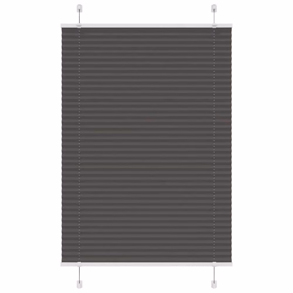 Berkfield Home Single Pleat Corded Blind in Black, Polyester, W: 84.4 cm, H: 150 cm – 2