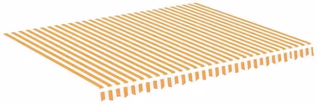 Berkfield Home Replacement Awning Fabric in Yellow and White, Polyester, 4.5 x 3.5 m