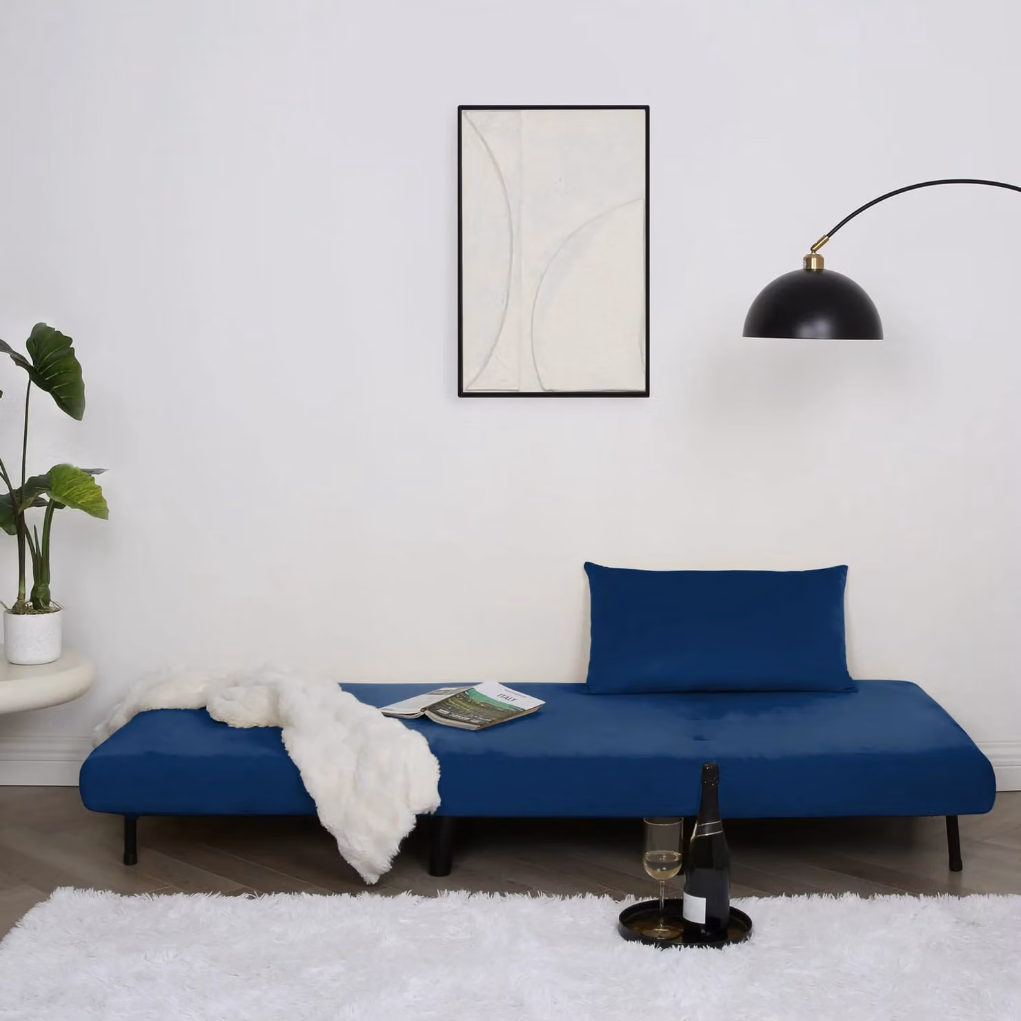 Home Garden Direct Aurora Single Bed Chair Sofa in Blue Velvet – 2