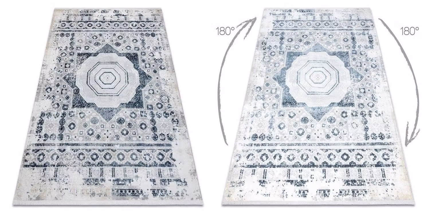 RugsX Duke Oriental Rug in Yellow with Fringes, W: 80 cm, L: 150 cm