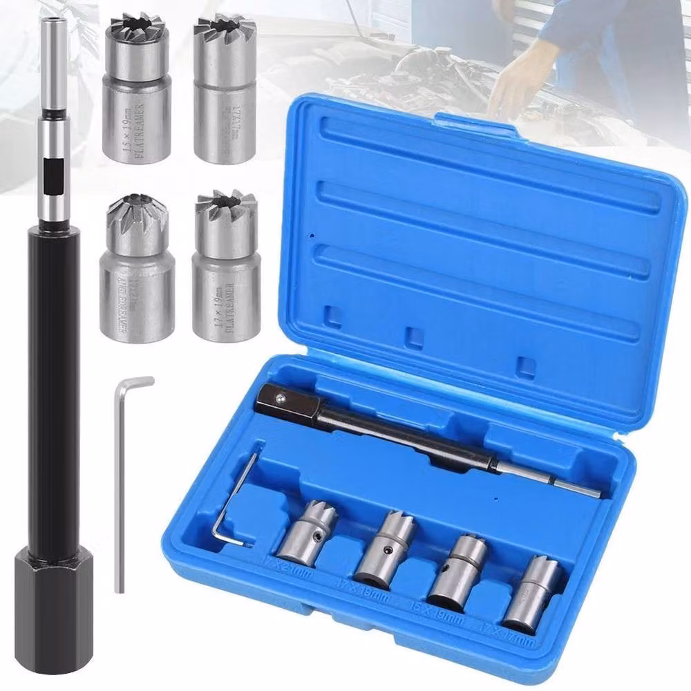 SPETLEK 5-Piece Diesel Injector Seat Cutter Set in Silver compatible with Delphi and Bosch – 4