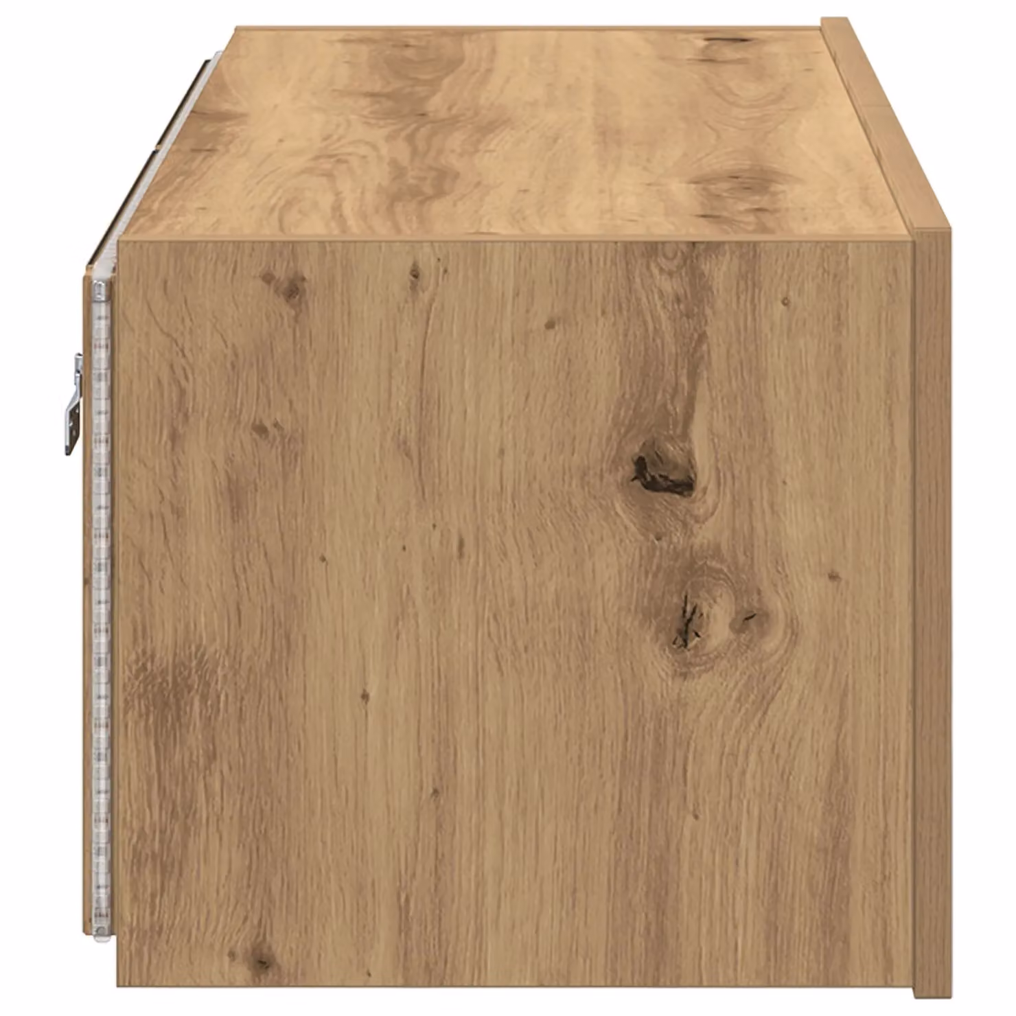 Berkfield Home Artisan Oak TV Wall Cabinet with Integrated LED Lights, Brown, W/D/H: 80 x 31 x 31 cm – 3