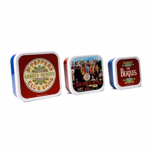 Half Moon Bay The Beatles Sgt. Pepper Set of 3 Nesting Plastic Lunch Boxes, Multicolour