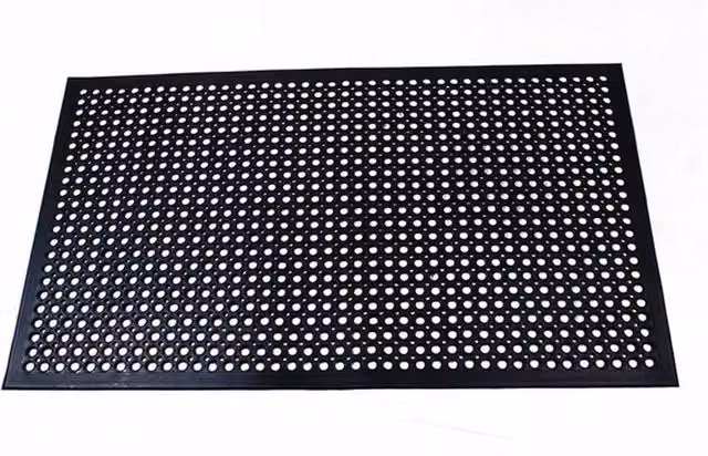PAWNORA Non-Slip Black Rubber Entrance Door Mat, W/D: 150 x 100 cm