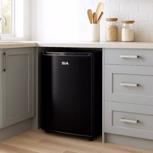 SIA UCF50BL Black Freestanding Under Counter Freezer, 80L Capacity, Reversible Door – 5