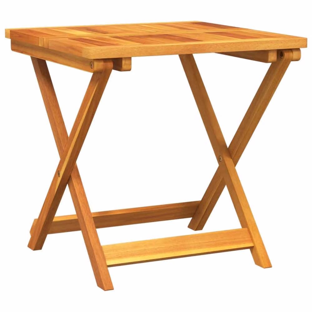 Berkfield Home Folding Garden Table in Brown Solid Acacia Wood, W/D/H: 50 x 50 x 50 cm – 2