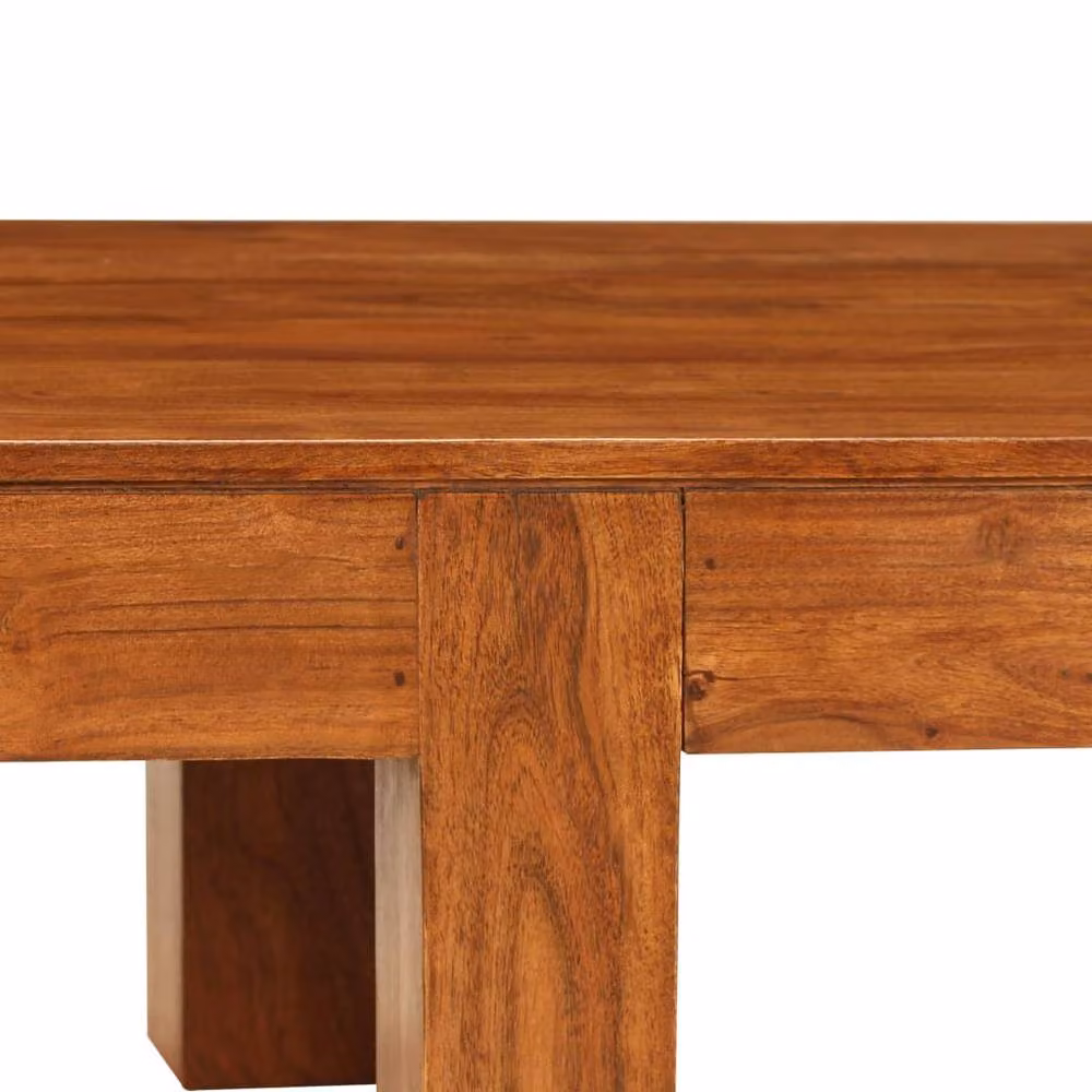 Berkfield Home Rectangular Acacia Wood Coffee Table in Brown Honey Finish W/D/H: 100 x 50 x 30 cm – 4