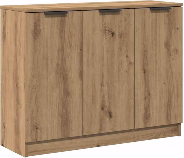 Berkfield Home Artisan Oak Sideboard in Brown, W/D/H: 90.5 x 30 x 70 cm