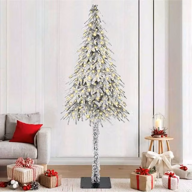 Berkfield Home White Christmas Tree with 300 LEDs, Height: 210 cm – 1