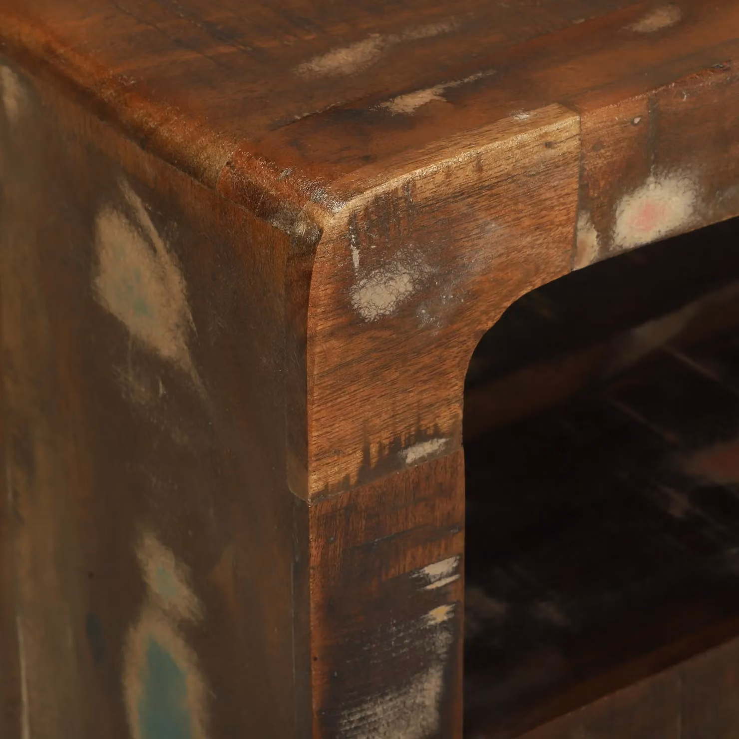 Berkfield Home Rustic Reclaimed Solid Wood TV Cabinet in Brown, W/D/H: 80 x 32 x 36 cm – 4