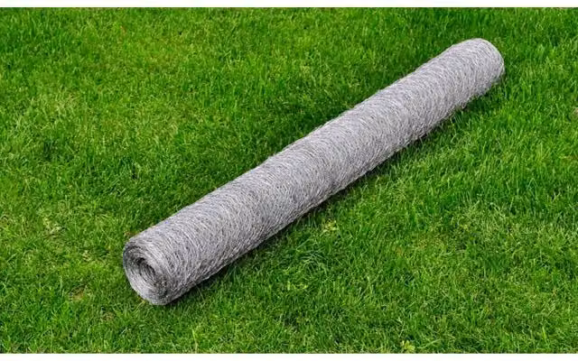 Berkfield Home Galvanised Steel Chicken Wire Fence, Silver, 25 x 0.75 m – 1