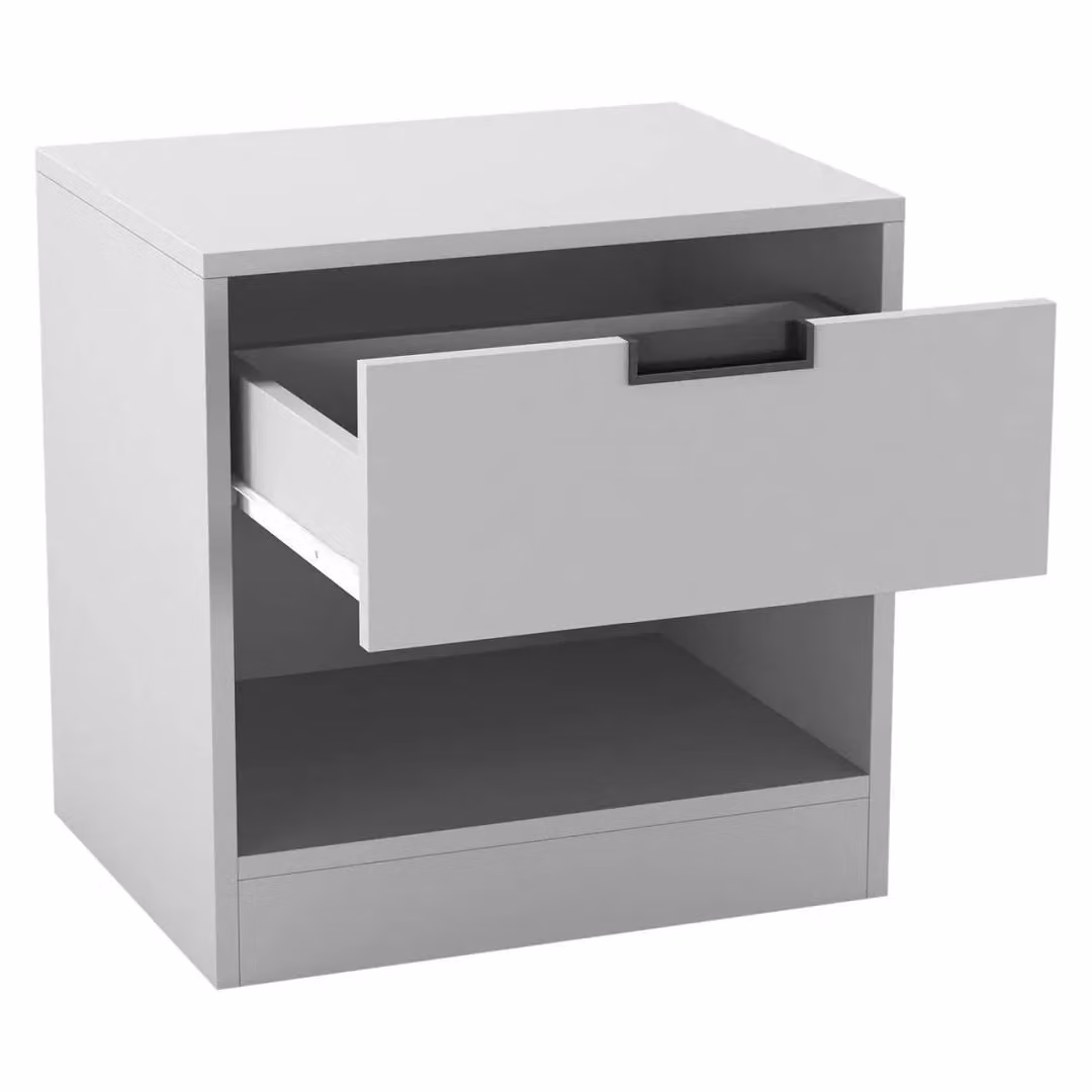 EONLION Modern 1-Drawer Nightstand with Shelf, Black Bedroom Storage Cabinet – 5