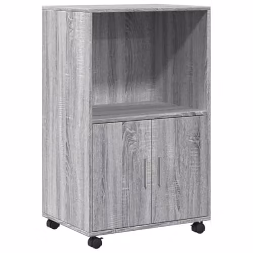 vidaXL Rolling Cabinet in Grey Sonoma, W/D/H: 55 x 40 x 91 cm – 1