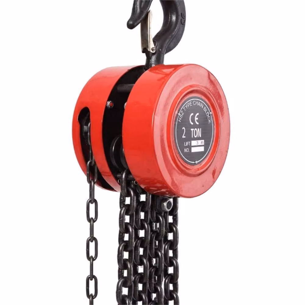 Nordara 2 Ton Round Manual Chain Hoist in Red with 3m Lifting Height – 3