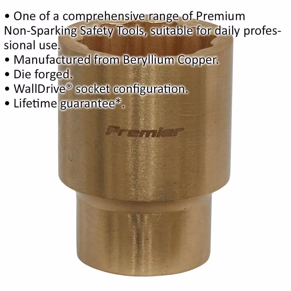 Loops 23mm Non-Sparking WallDrive Socket 1/2 inch Square Drive in Gold Beryllium Copper – 2