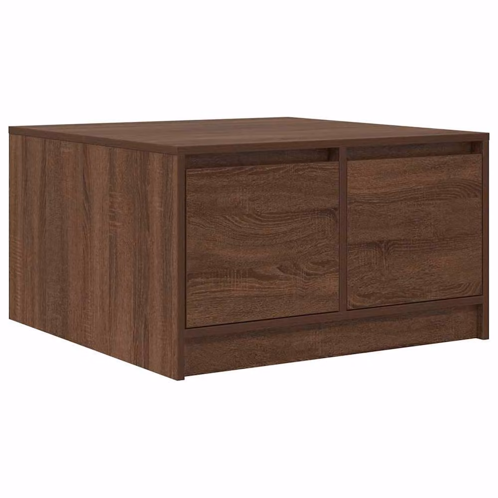 Berkfield Home Decorative Coffee Table with Drawers, Brown Oak, W/D/H: 70.5 x 70 x 40 cm – 2