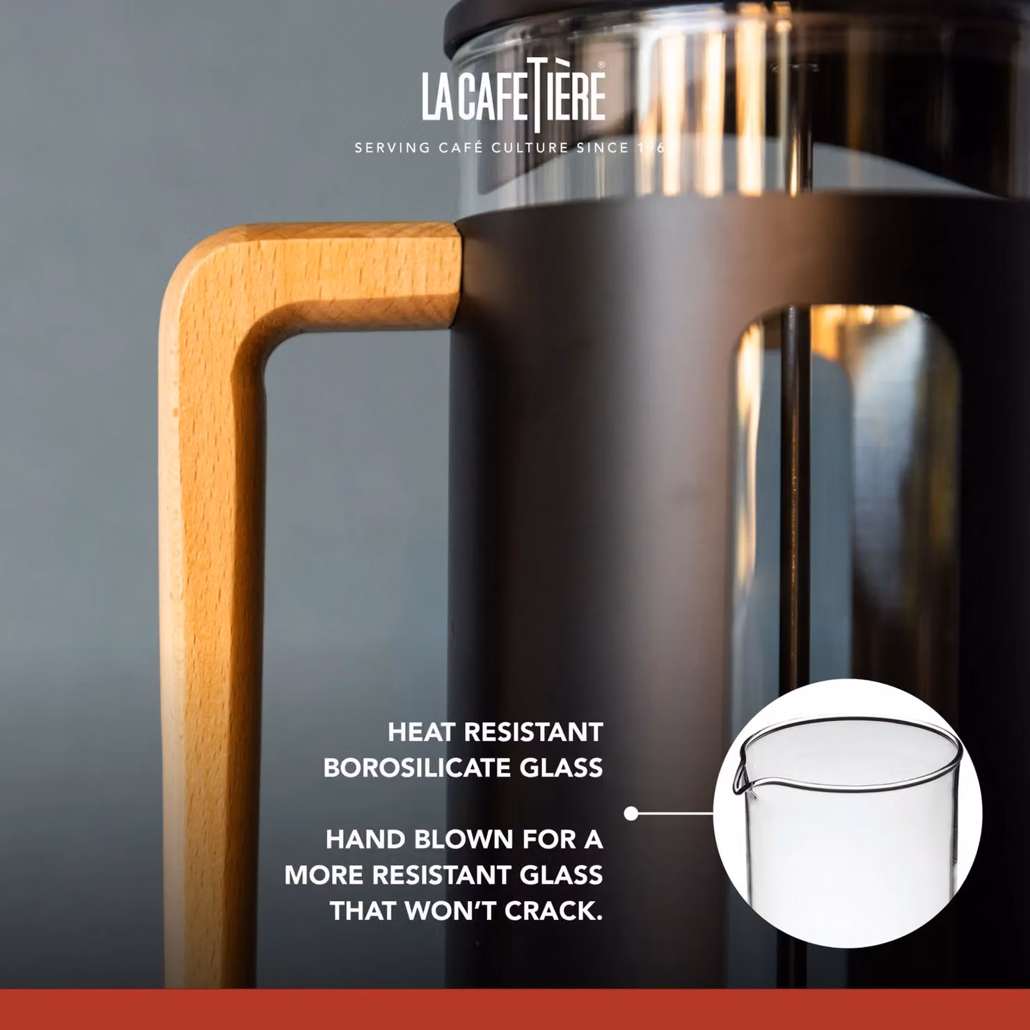 La Cafetiere Pisa Stainless Steel Eight Cup Cafetiere, Black – 8