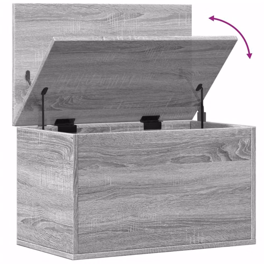 Berkfield Home Grey Sonoma Storage Box in MDF, W/D/H: 60 x 35 x 35 cm – 2
