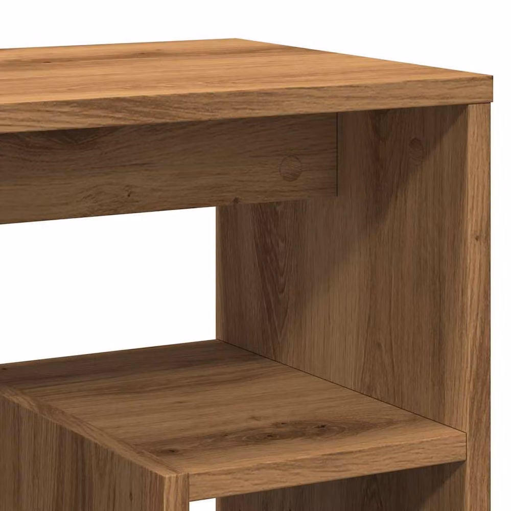 Berkfield Home Set of 2 Artisan Oak Bedside Cabinets in Brown, W/D/H: 40 x 30 x 40 cm – 6