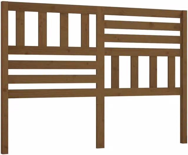Berkfield Home Rustic Solid Wood Pine Bed Headboard in Honey Brown, W: 146 cm, D: 4 cm, H: 100 cm