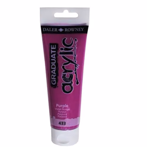 Daler-Rowney Graduate Acrylic Paint, Purple, 120 ml