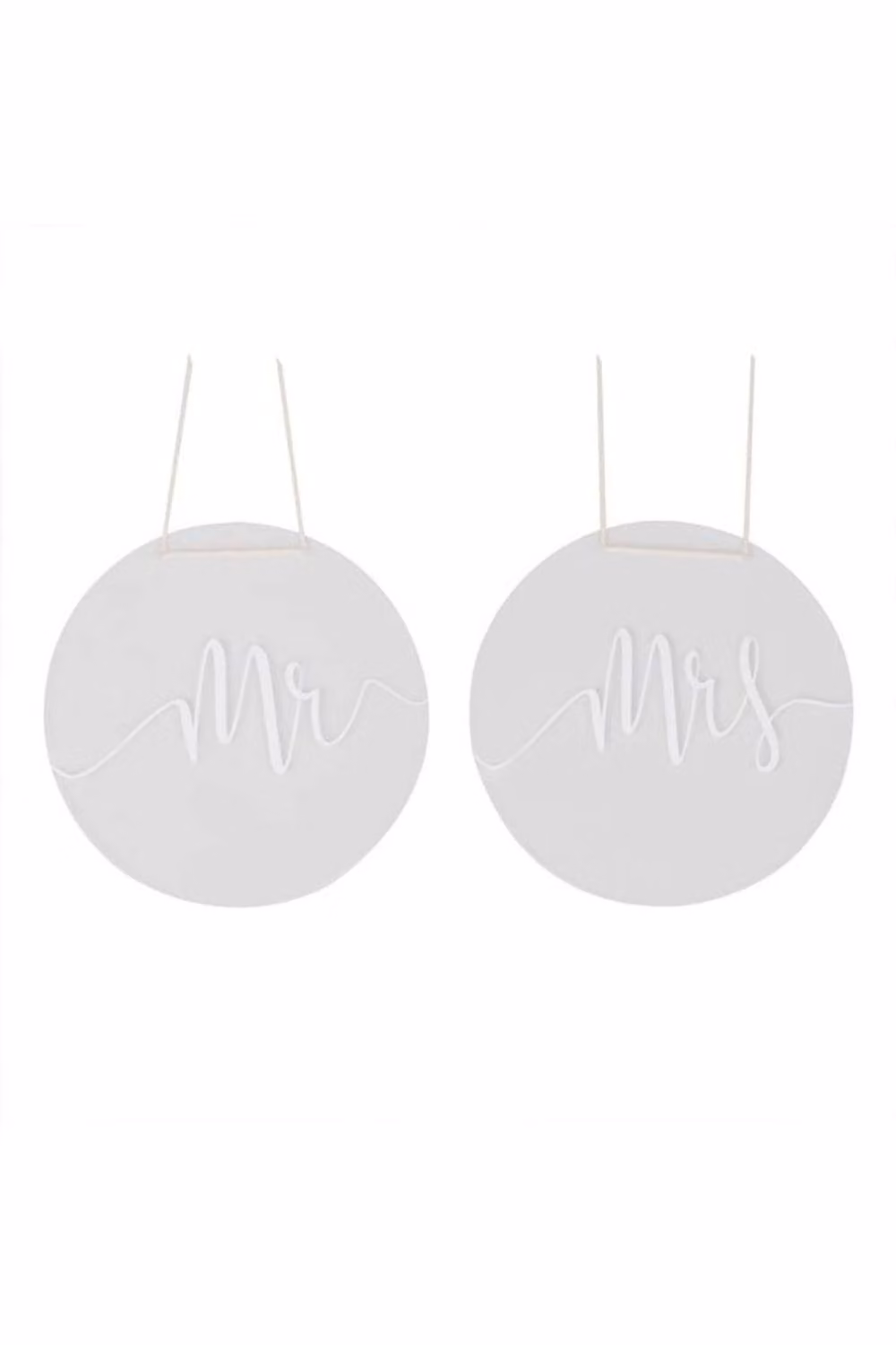 KDMD Mr & Mrs Acrylic Chair Signs in Transparent Clear for Weddings and Parties – 2