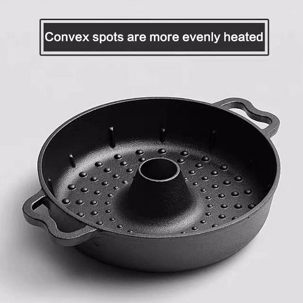 Kelvenix Uncoated Cast Iron Baking Pot in Black, 28 cm Diameter – 4