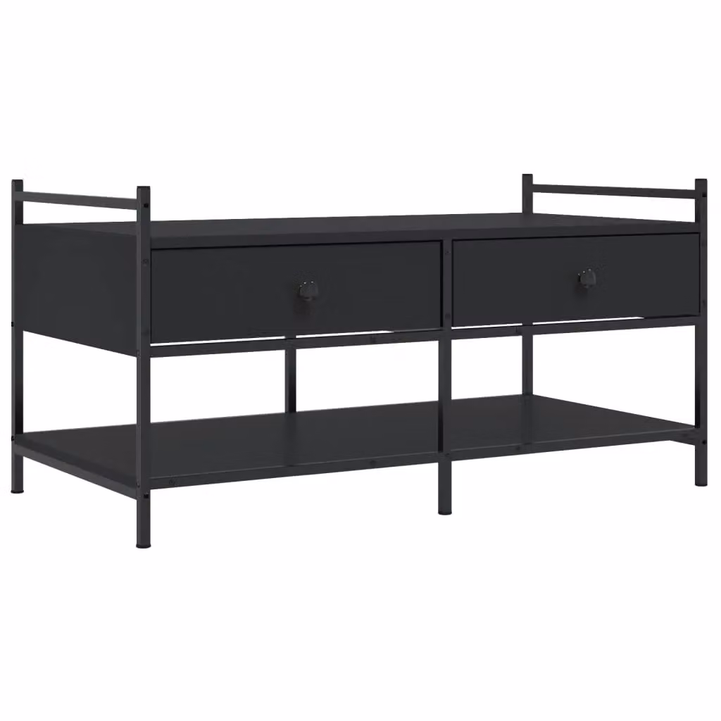 Berkfield Home Modern Black Coffee Table W/D/H: 99 x 50 x 50 cm – 2