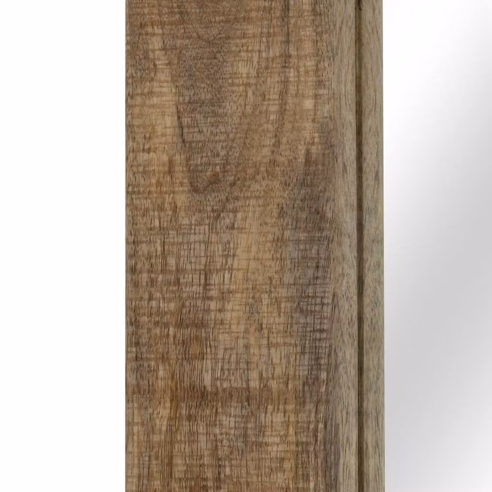 Berkfield Home Rectangular Solid Mango Wood Wall Mirror in Brown, W: 80 cm, H: 50 cm – 4