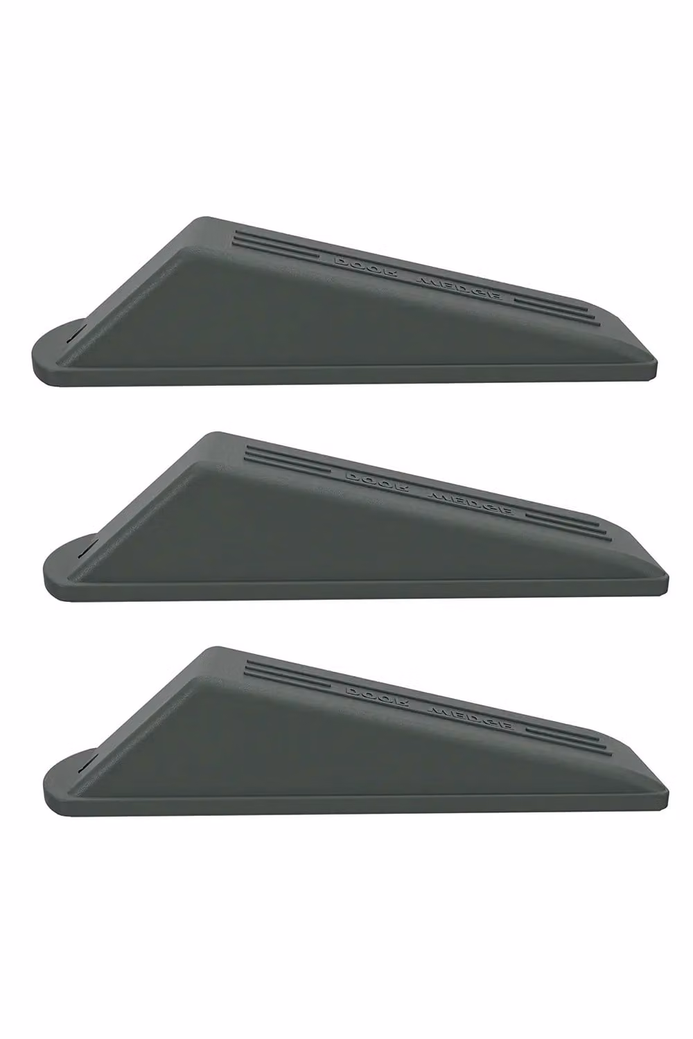 Neel Blue Grey Non-Slip Rubber Door Wedge Stoppers, Pack of 3 – 4