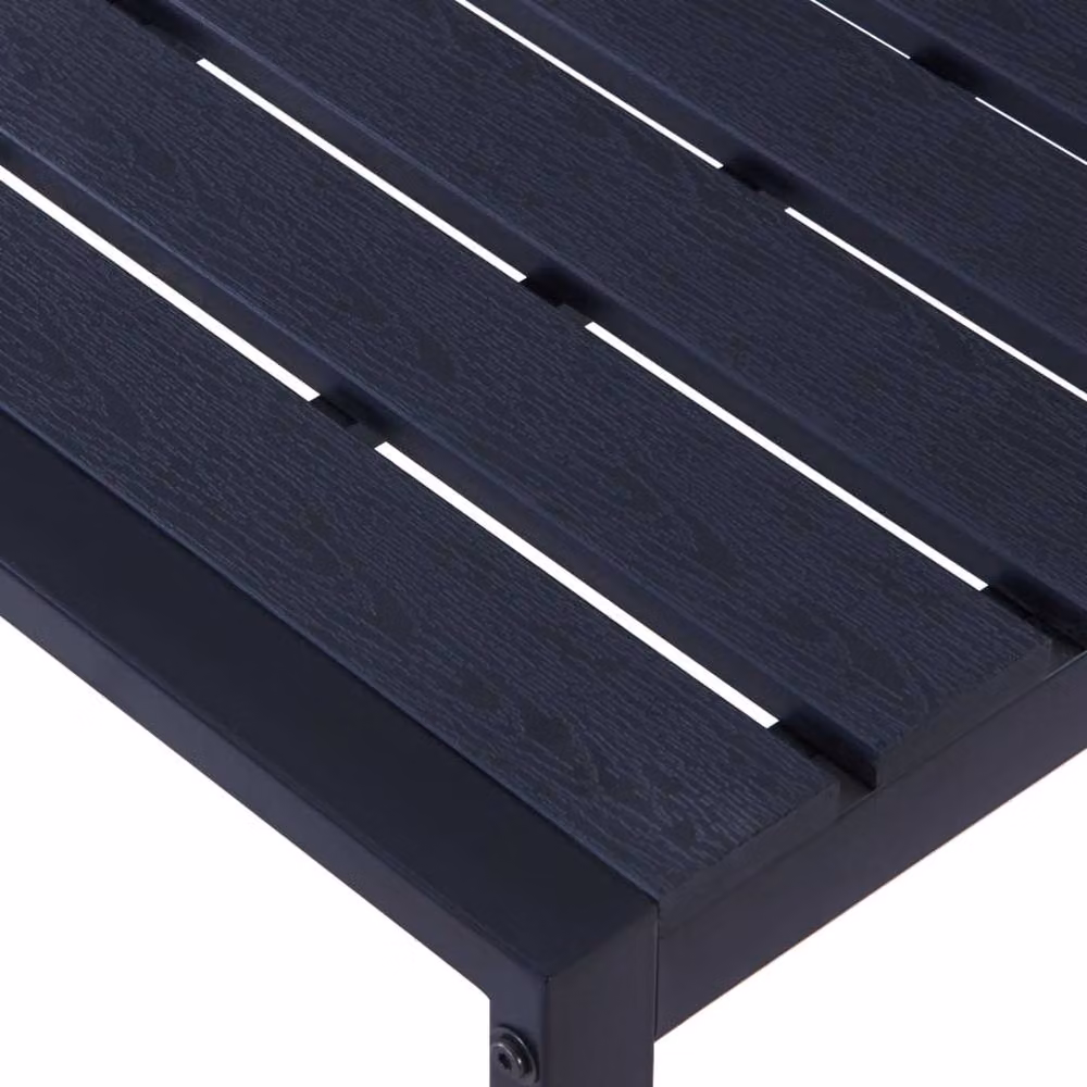 Berkfield Home Beautiful Garden Bench in Black, W/D/H: 180 x 40 x 45 cm – 2