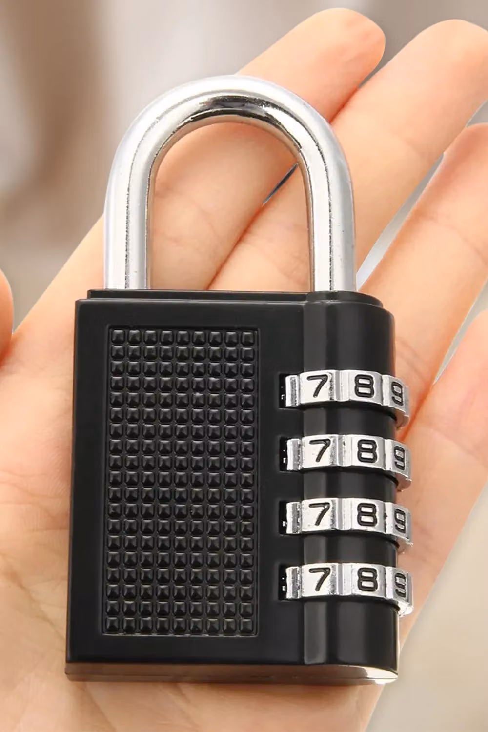 Neel Blue 4 Digit Combination Luggage Padlocks, Pack of 3, Black and Blue – 3