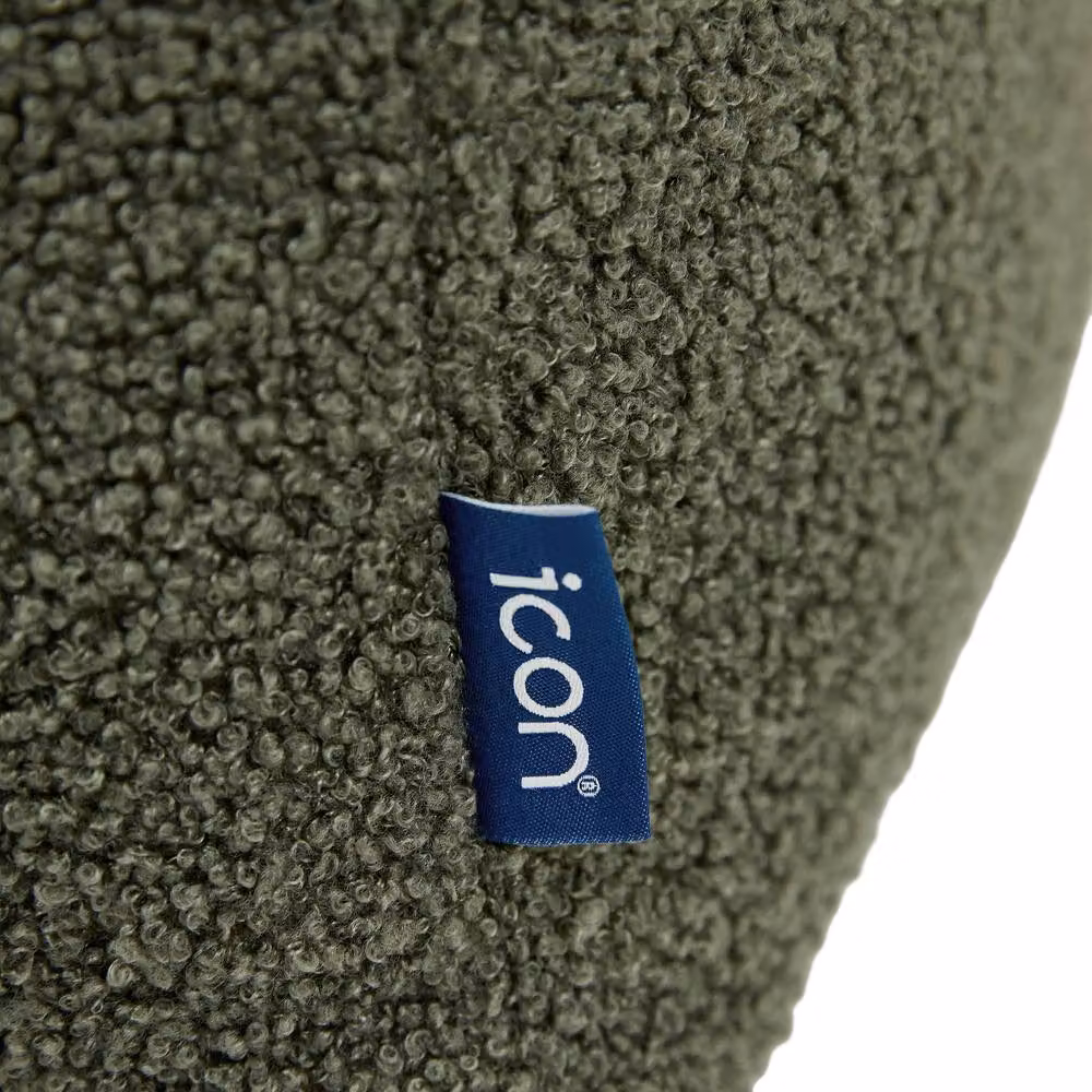 ICON Amara Boucle Square Footstool Bean Bag in Green – 5