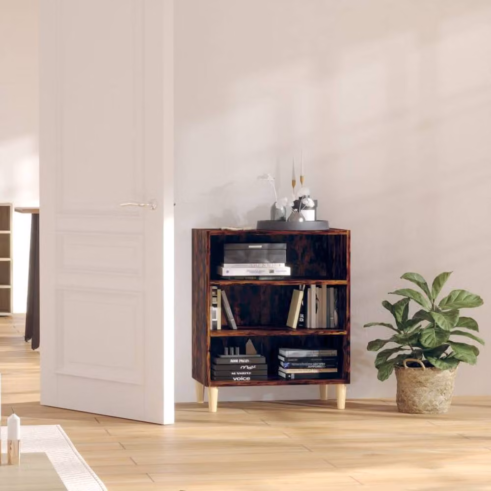 Berkfield Home Smoked Oak Sideboard in Brown, W/D/H: 57 x 35 x 70 cm – 2