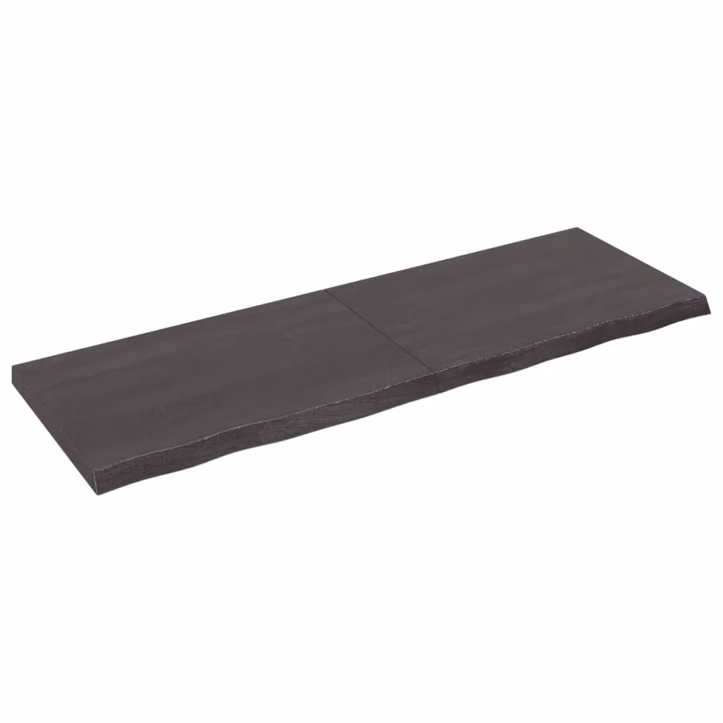 Berkfield Home Solid Oak Table Top, Dark Grey, W: 180 cm, D: 60 cm – 2