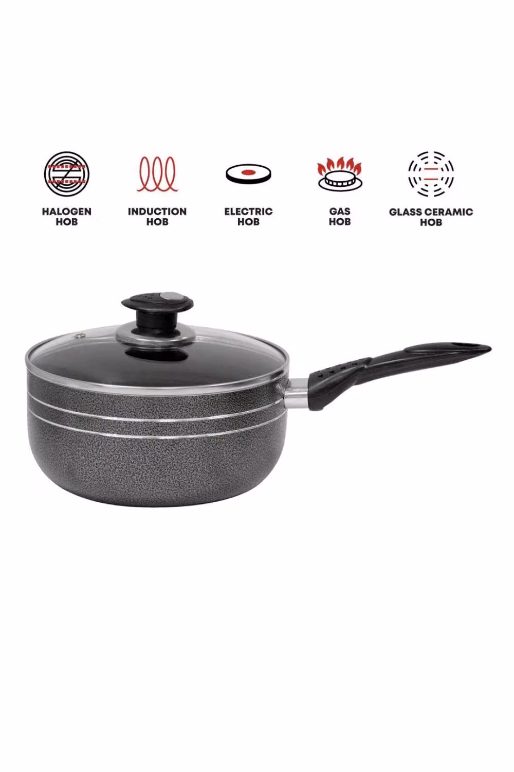 SQ Professional Una Non Stick Essential Cookware Set of 6, Black – 2
